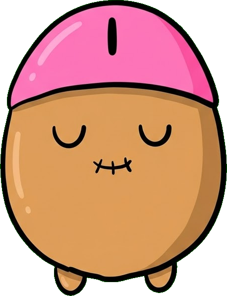 The $DIH mascot, a pink-capped brown character